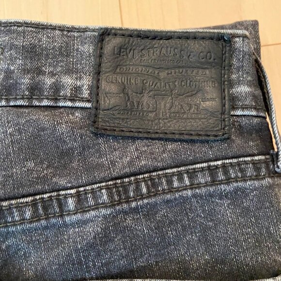Levis Premium Mile High-Waisted super skinny Jeans 25 stretch Denim marble Black - Picture 6 of 13